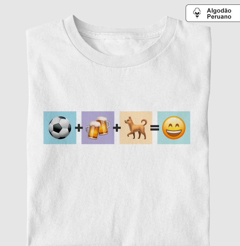 Camiseta de algodão peruano - O Segredo da Felicidade