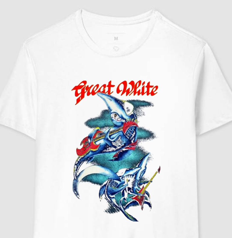 Camiseta Great White - Tubarões