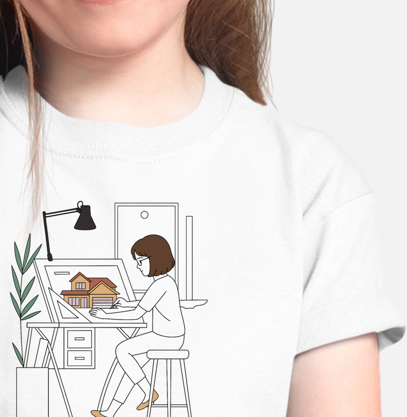 Arquiteta projetando 