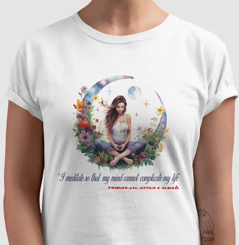 CAMISETA RESERVA.INK MASCULINA E FEMININA TRIBOS.etc YOGA I MEDITATE SO THAT MY