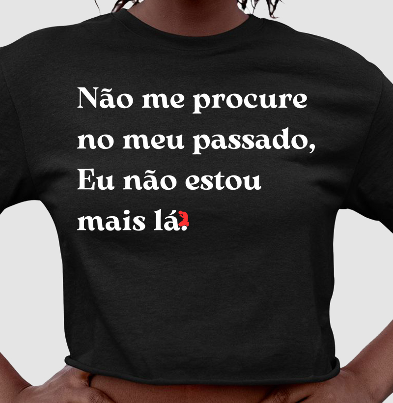 Não me procure no meu passado, Eu não estou  mais lá. (letra branca)