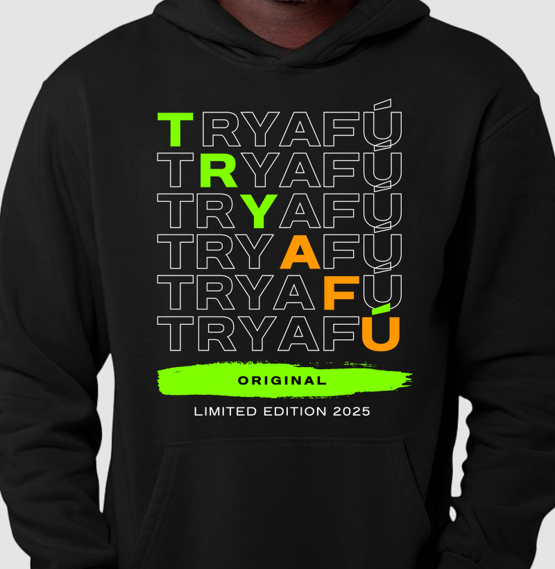 🔥 Hoodie Canguru Try Afú – O Moletom Que Define Seu Estilo! 🔥