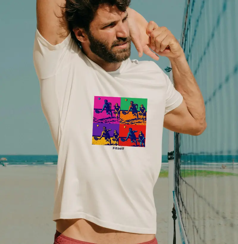 Beach Tennis Pop Art