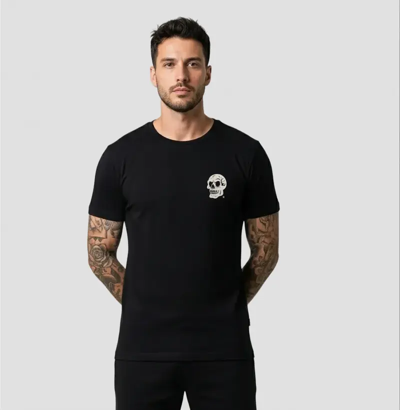Camiseta Skull Minimalista | Ruído Mudo