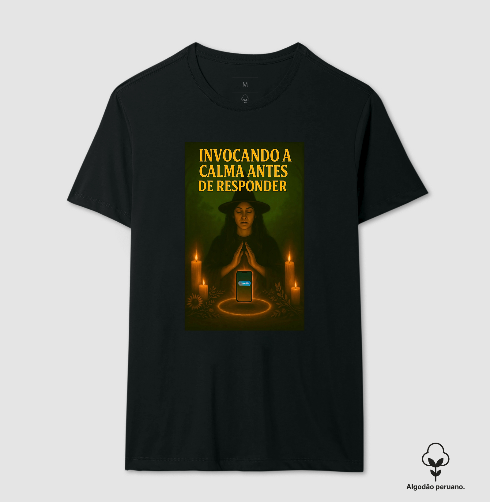 Camiseta Invocando a calma antes de responder