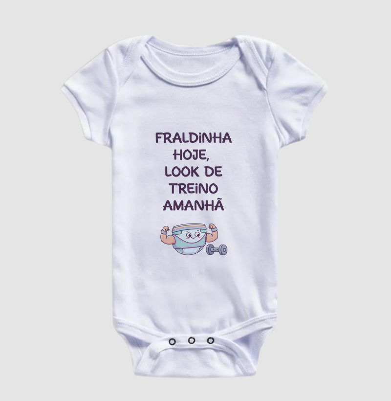 Fraldinha hoje, look de treino amanhã