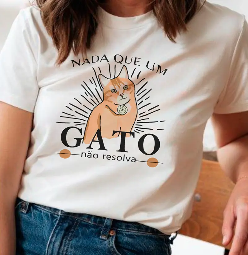 Camiseta - Nada que um gato não resolva