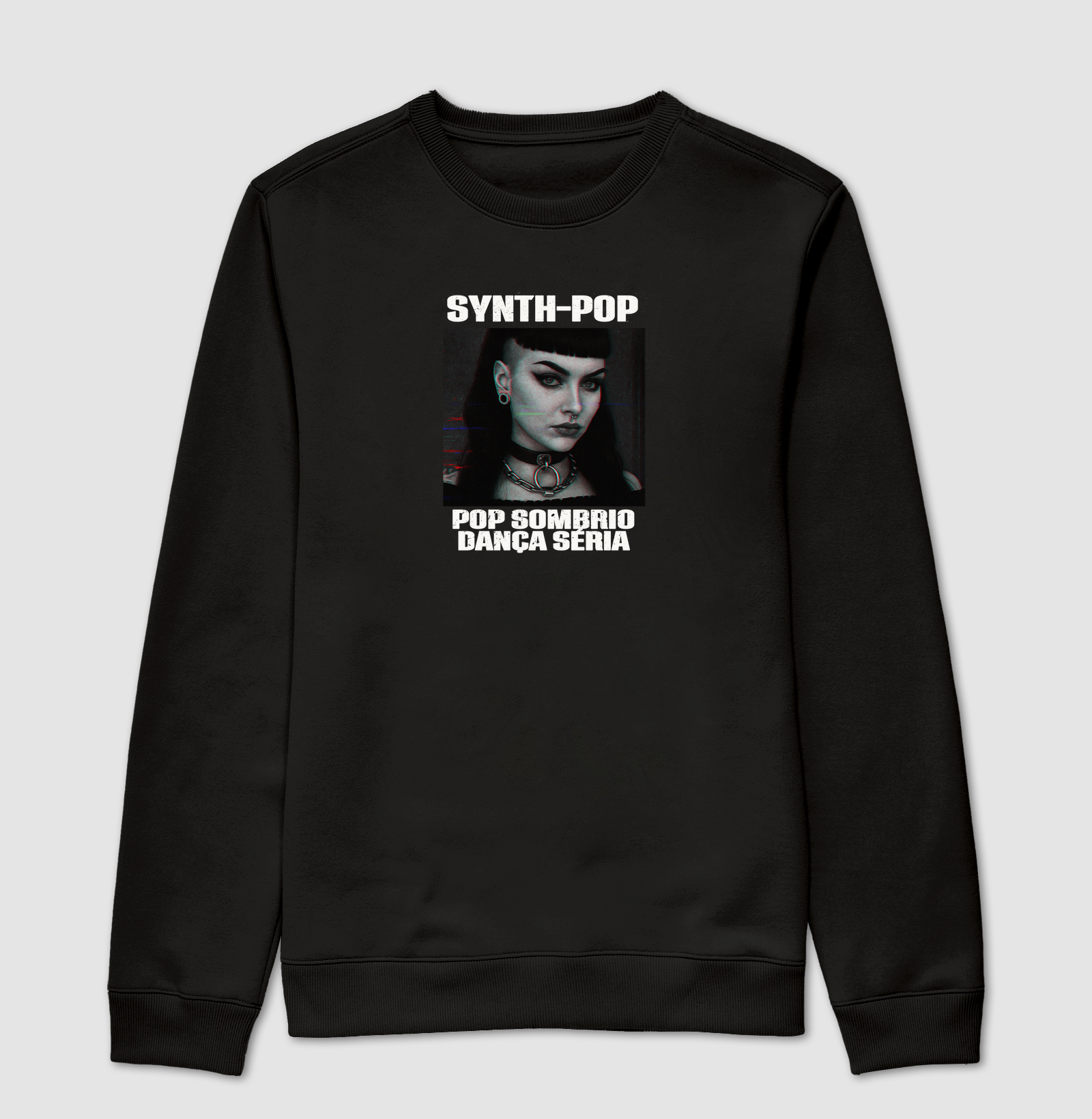 Camiseta Synth-Pop Sombrio