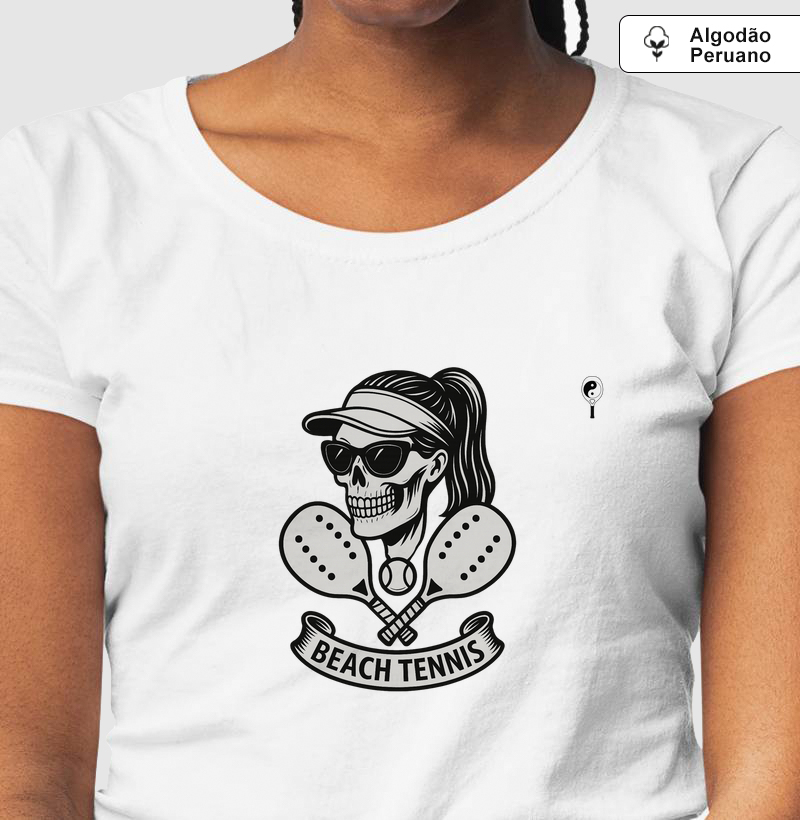 Beach Tennis Woman Skull