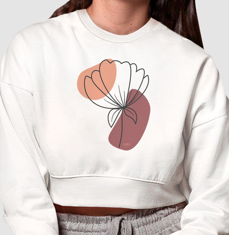 Flor estilizada fundo rosa