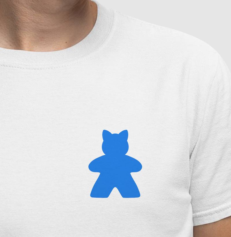 Cat Meeple de bolso - Azul