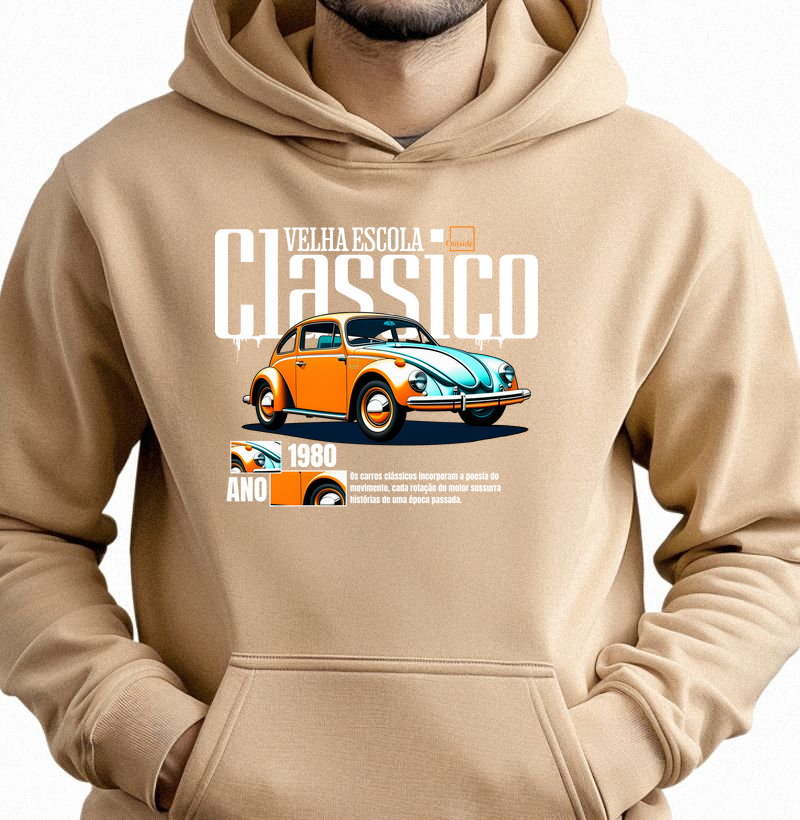 Moletom Canguru - Fusca 80's