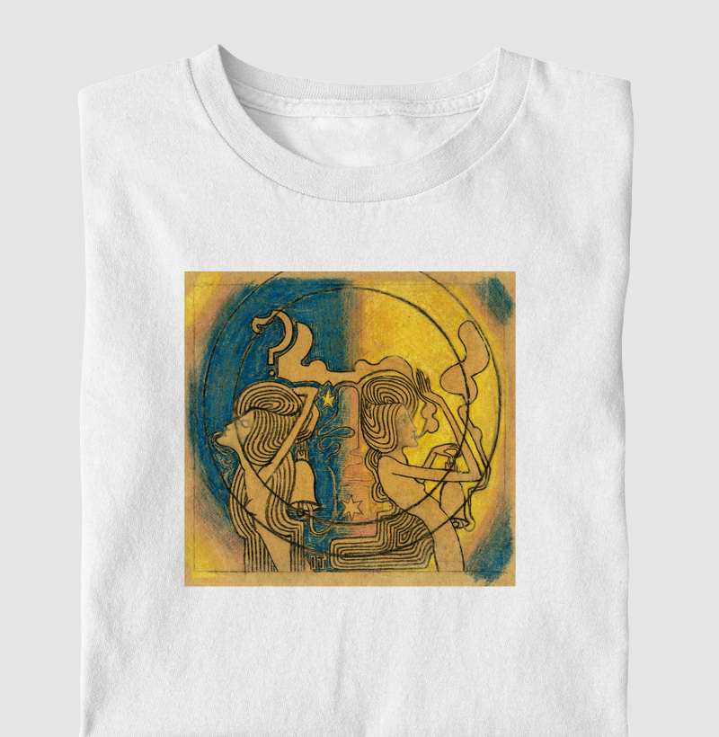 Two stylized female figures