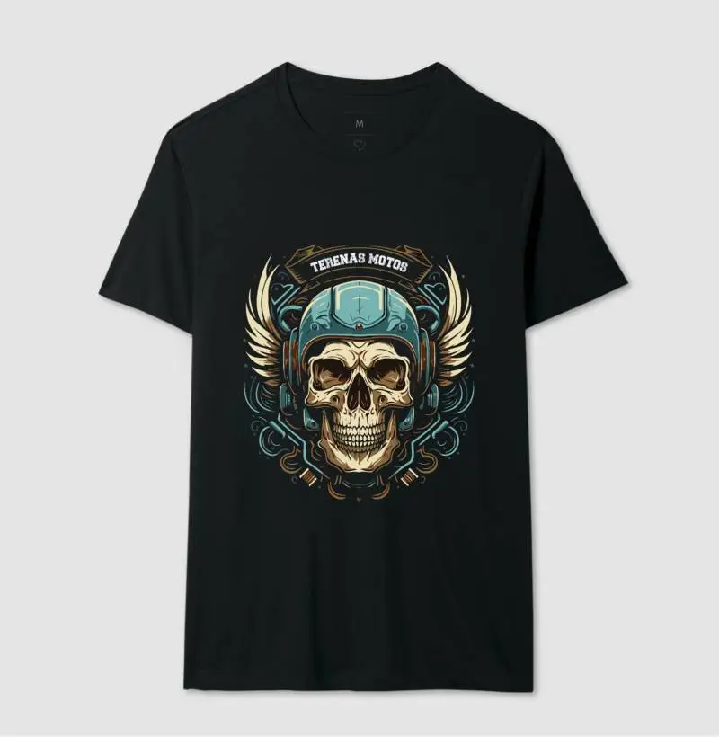 camiseta bike skull