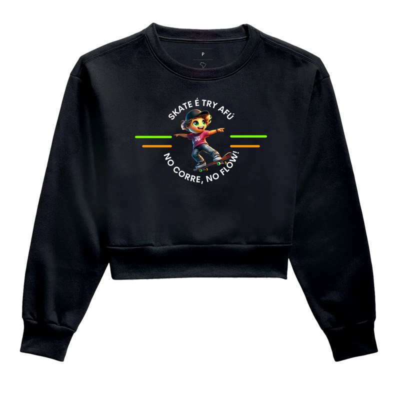 🔥🛹 Cropped Moletom Try Afú – Atitude e Estilo para Quem Vive o Flow! 🛹🔥
