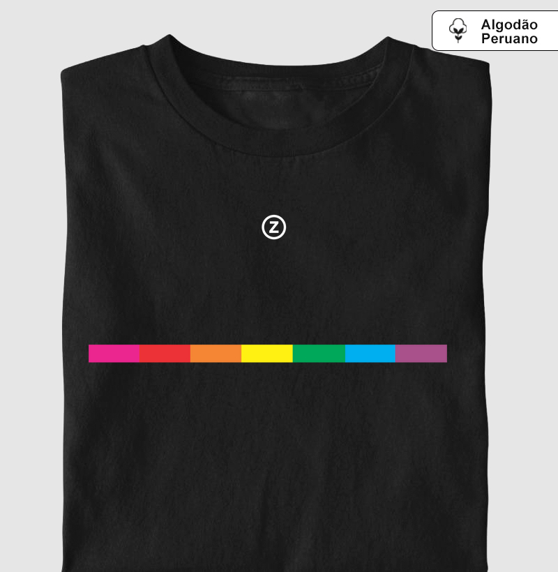 Camiseta barra de cores Zaire em algodão Peruano