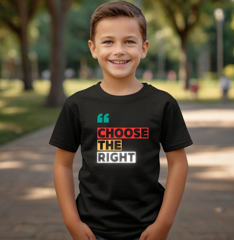 CAMISETA INFANTIL - CHOOSE THE RIGHT (ESCOLHA O CERTO)