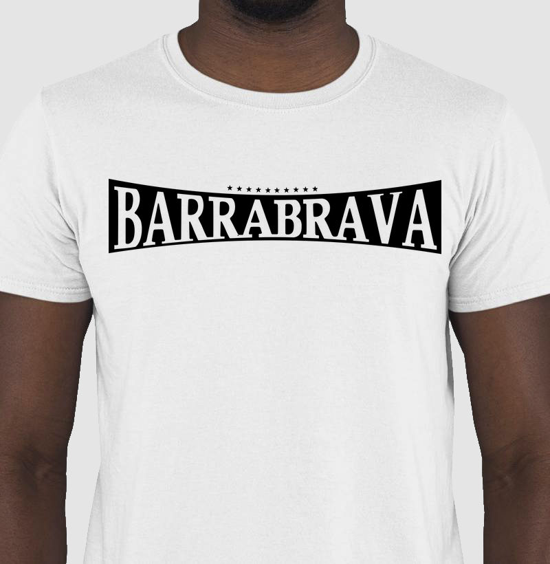 Camiseta Barra Brava - Branca, Vermelha, Cinza e Amarela (Feminina)