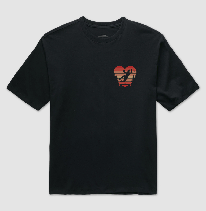 Camiseta Oversized de Handebol - HANDBALL HEART OUT