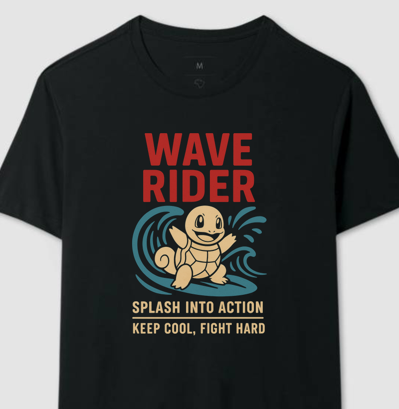 Wave Rider Squirtle Pokémon Retro Series