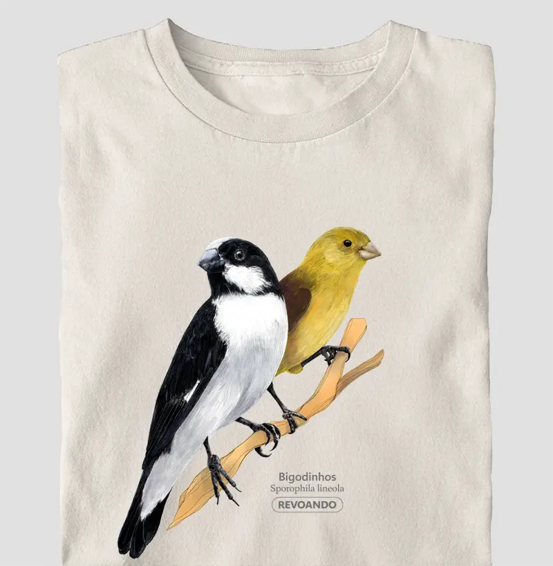 Aves do Brasil - Casal de Bigodinhos - Oversized