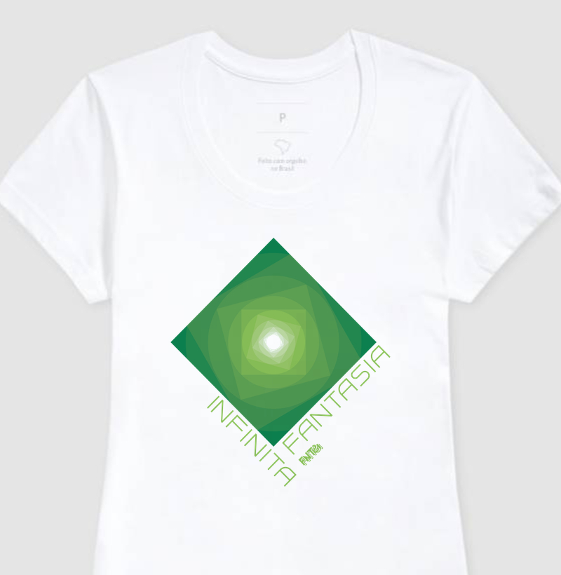 T-SHIRT "INFINITA FANTASIA" / VERDE - ESTAMPA GRANDE