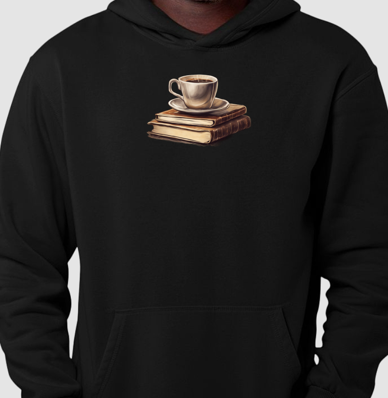 Moletom Café e Livros