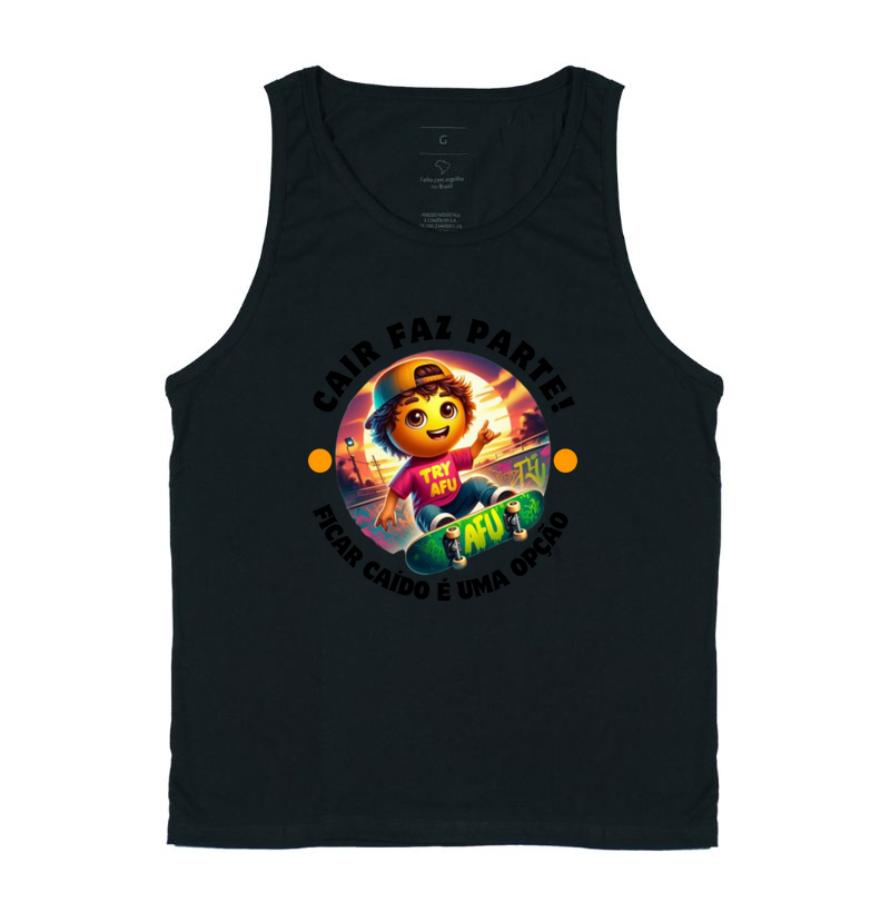  🔥 Camiseta Estampa Exclusiva Try Afú – "Cair faz parte, permanecer caído é uma opção". 🔥 
