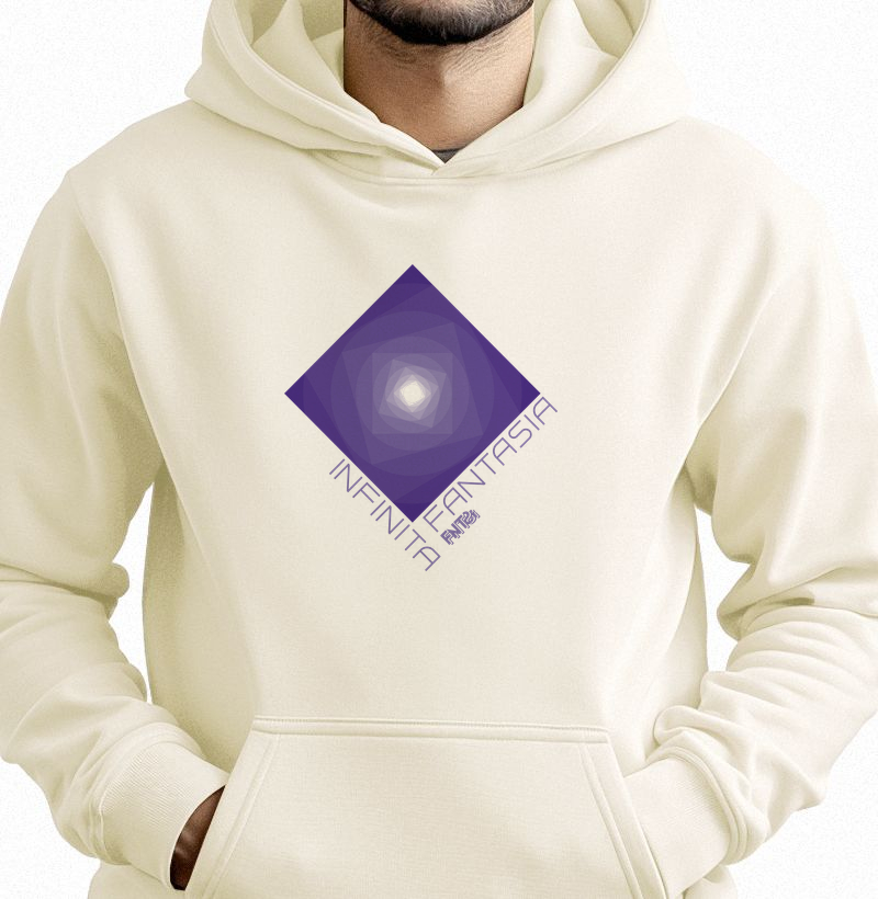 MOLETOM HOODIE SLIM "INFINITA FANTASIA" / ROXO ESTAMPA MÉDIA