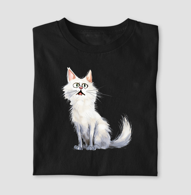 Gato Angorá aquarela