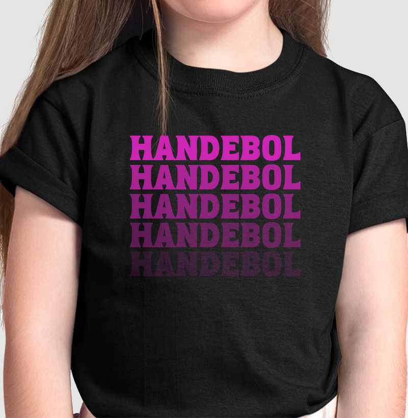 Camiseta KIDS de Handebol - HANDEBOL Degradê rosa