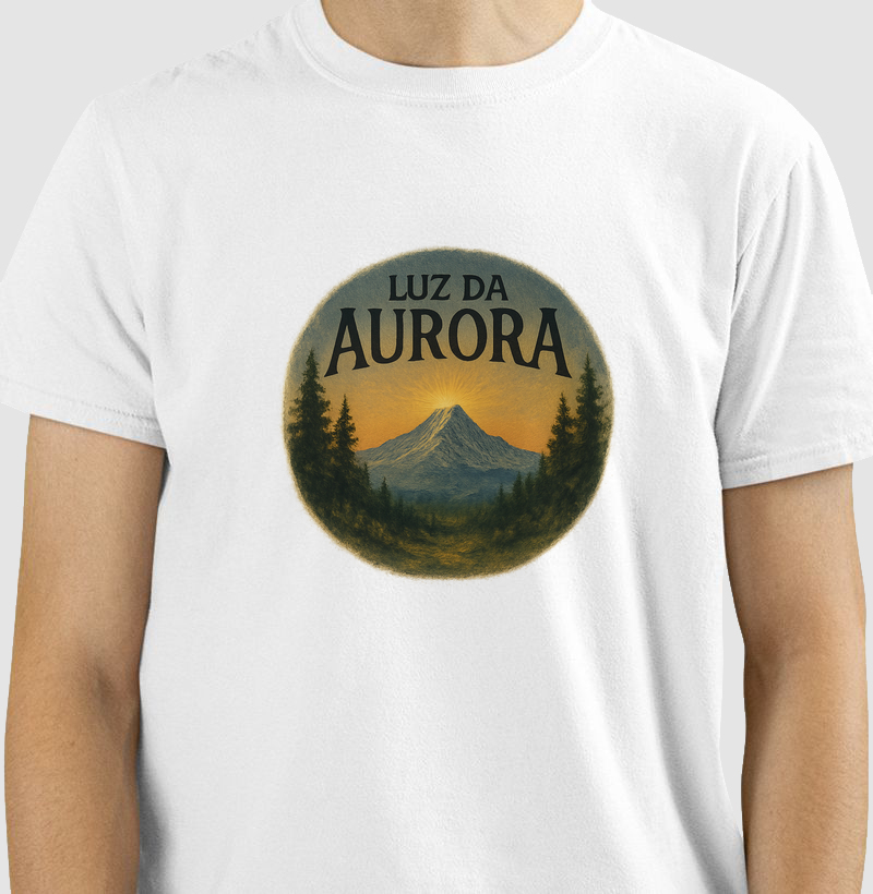 Camiseta Básica Luz da aurora