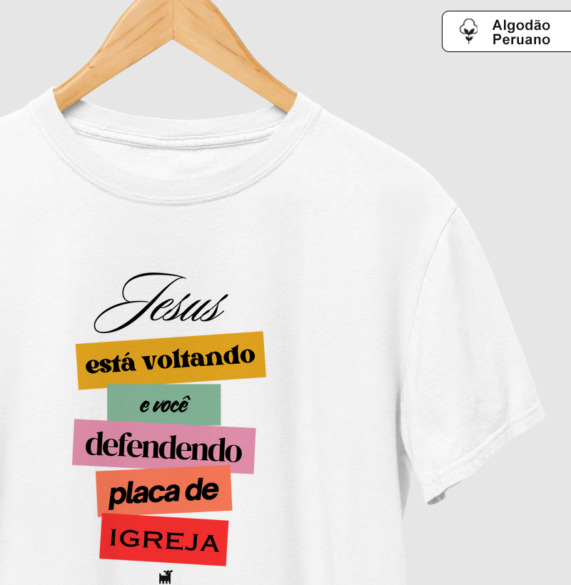 Jesus Voltando e você defendendo placa de igreja