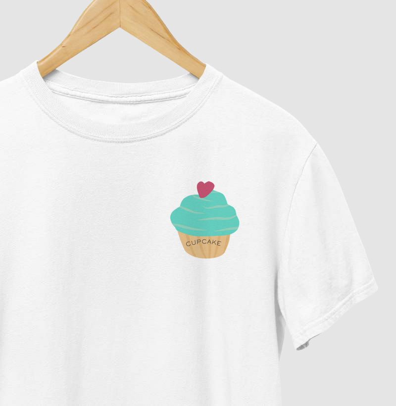 T-shirt cupcake azul