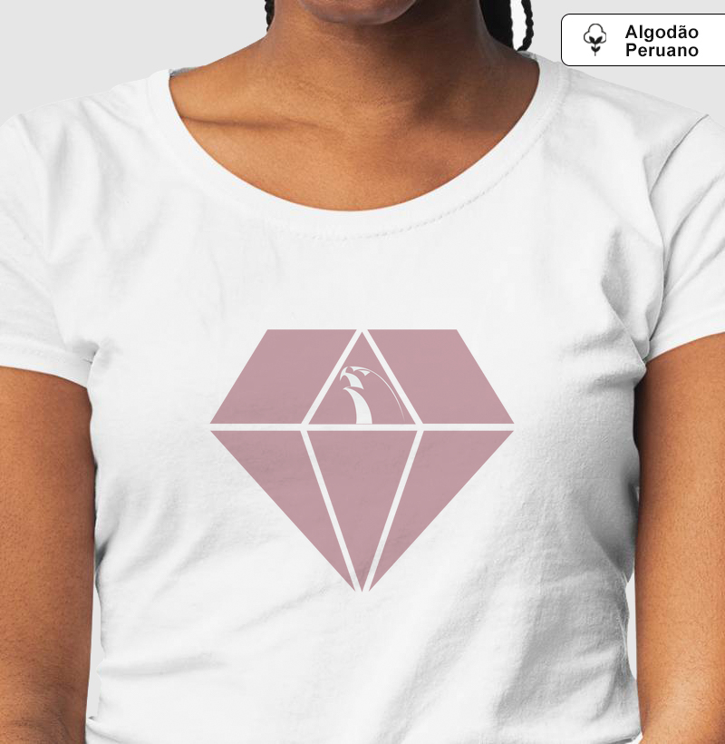 Camiseta Alliance Diamonds Rosa I Branco