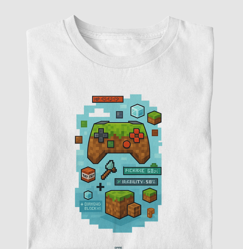 Joystick Pixelado Jogo Minecraft