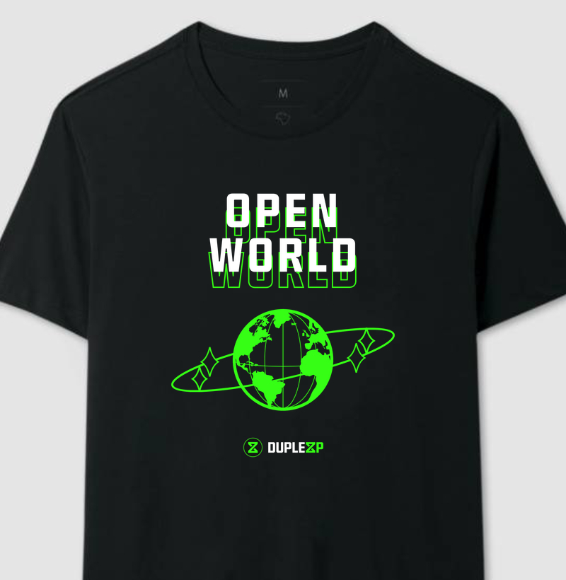 Camiseta Preta “OPEN WORLD” [DXP PRE-SEASON]