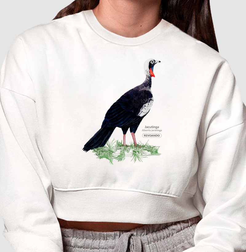 Inky Aves - Jacutinga - Moletom Cropped