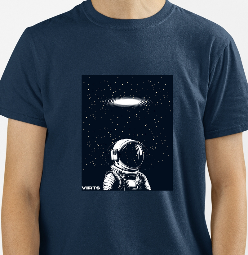 Camiseta Virts Astronauta e constelaçao..
