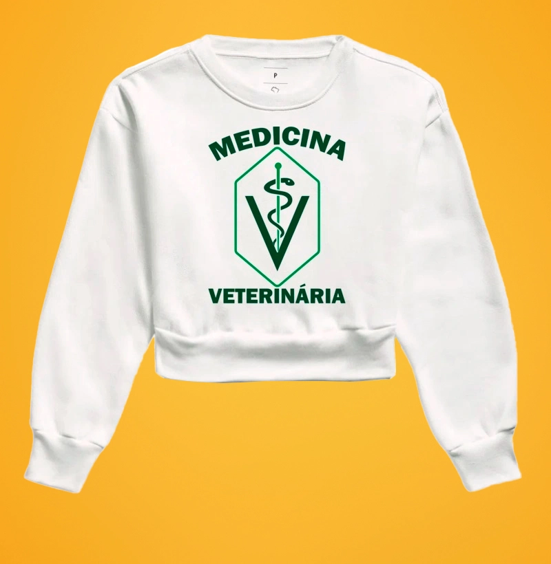 Moletom Cropped Símbolo da Medicina Veterinária