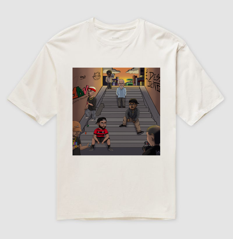Oversized Unissex Álbum Um Degrau Por Vez