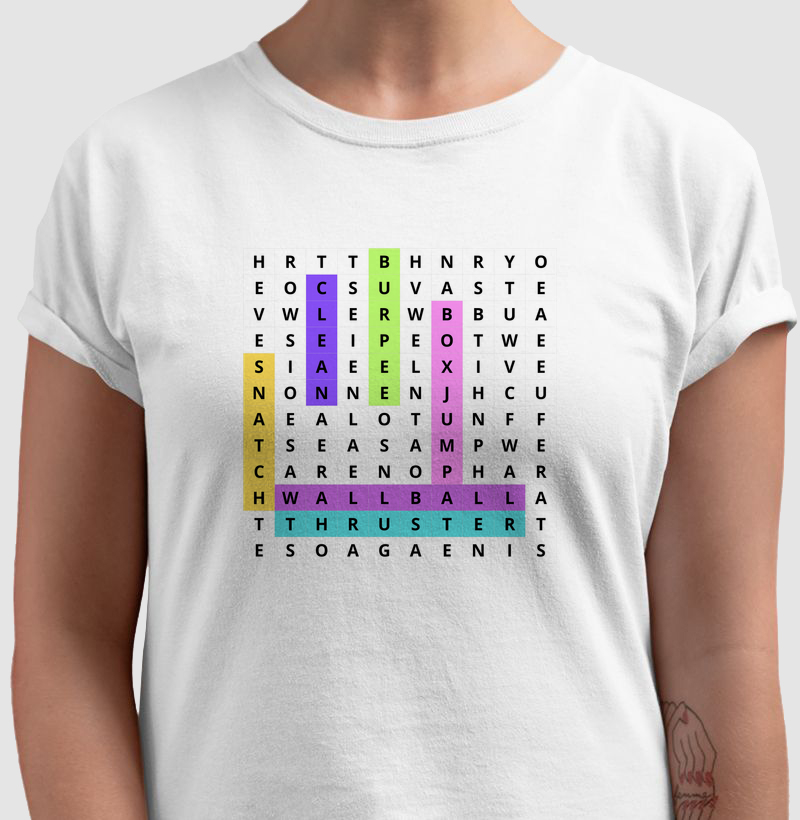 Caça-Palavras do Crossfit – Estampa Criativa para Quem Vive o WOD | TODAY