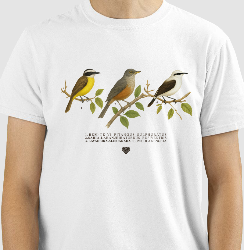 CAMISETA PASSARINHOS DO DIA A DIA