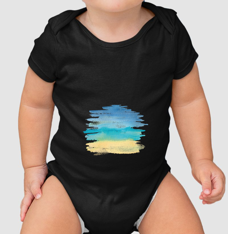 Body Infantil Algodão - Aquarela