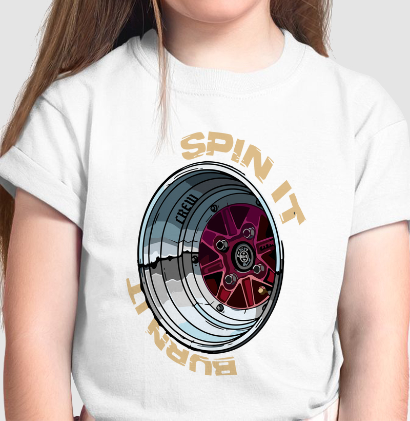 Camiseta Infantil - Spin It, Burn It