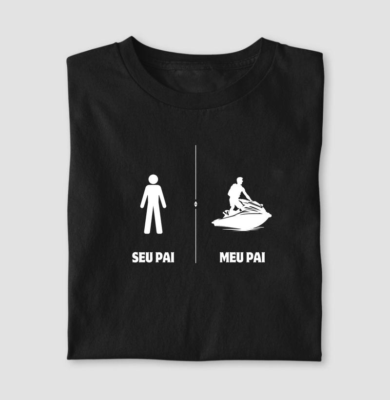 Camiseta de dia dos pais - Pai de jet - Algodão 30.1 