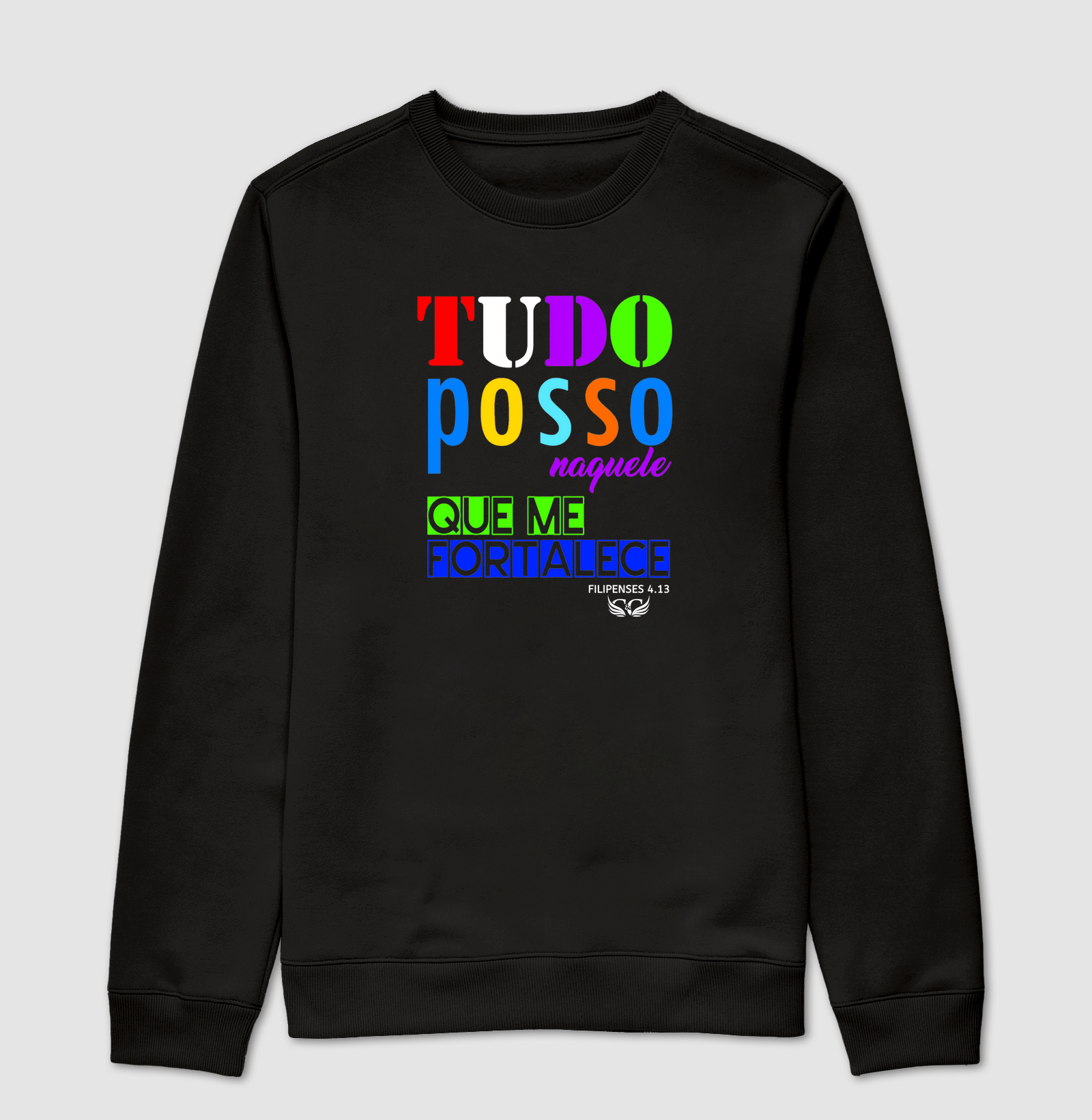 Camiseta Personalizada Tudo posso naquele que me fortalece. Filipenses 4.13