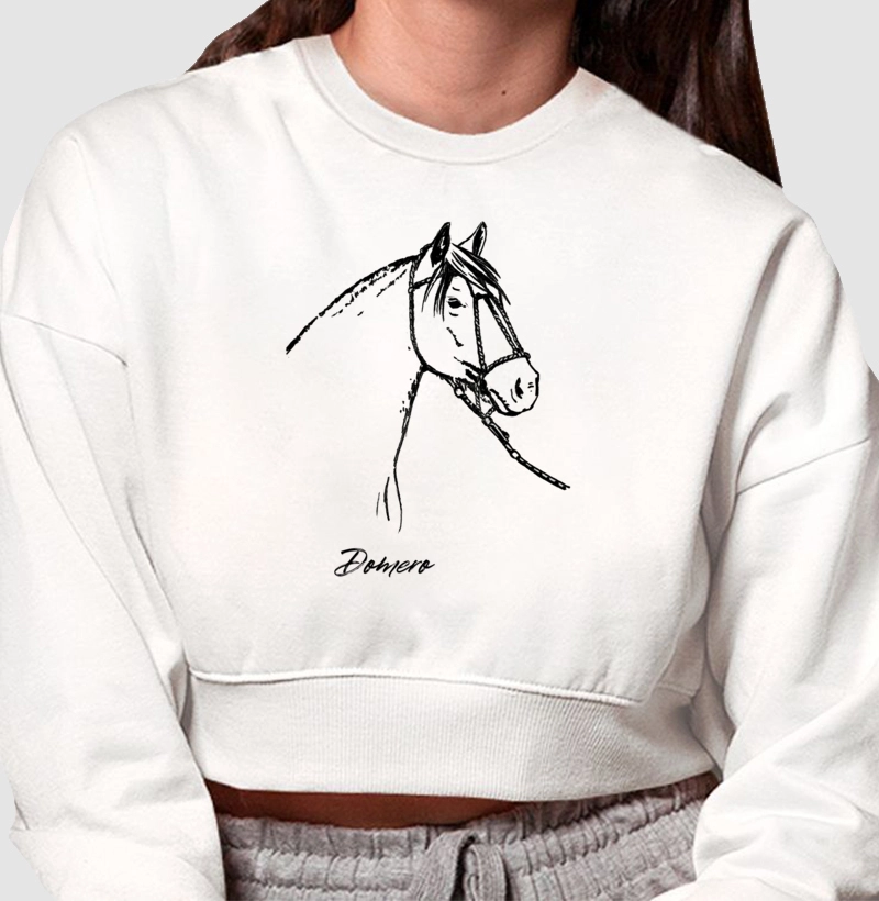 cropped moletom buçal