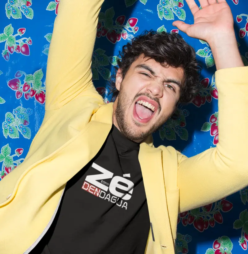 T-Shirt Masculino Preta - Zé Dendagua