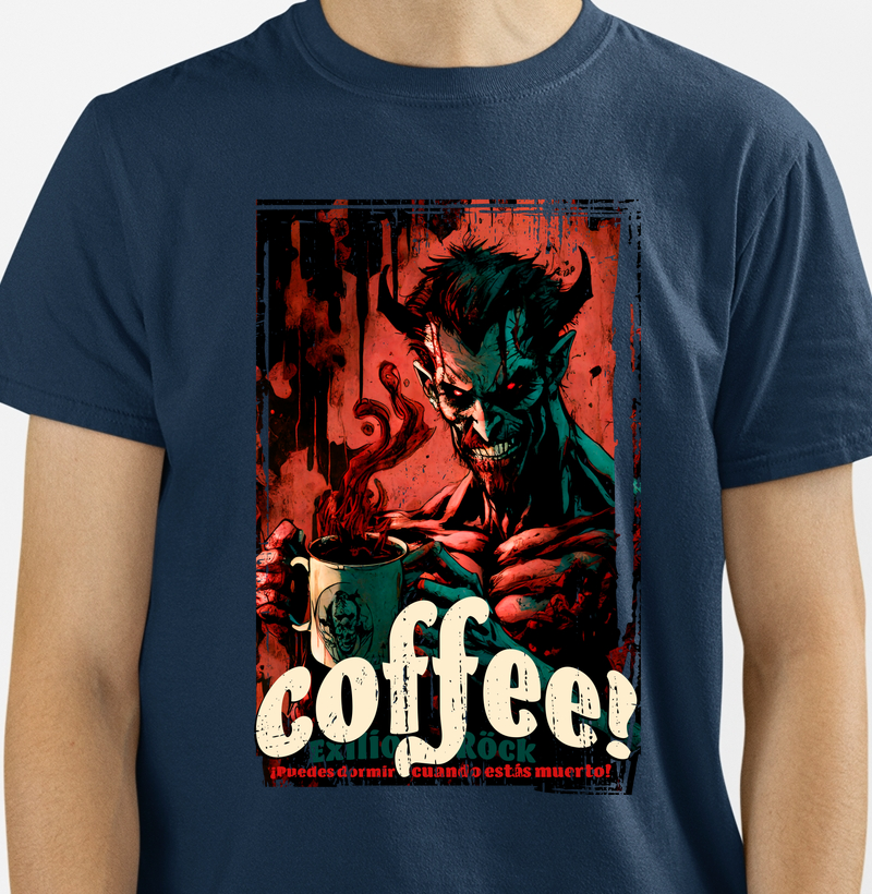Camiseta Coffee! Puedes dormir cuando estás muerto - Rock Lifestyle | Exílio Röck